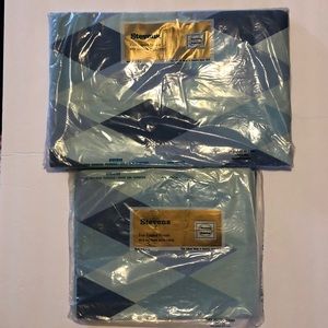 Top Sheet & Pillow Case Set Vintage Double Lt Blue
